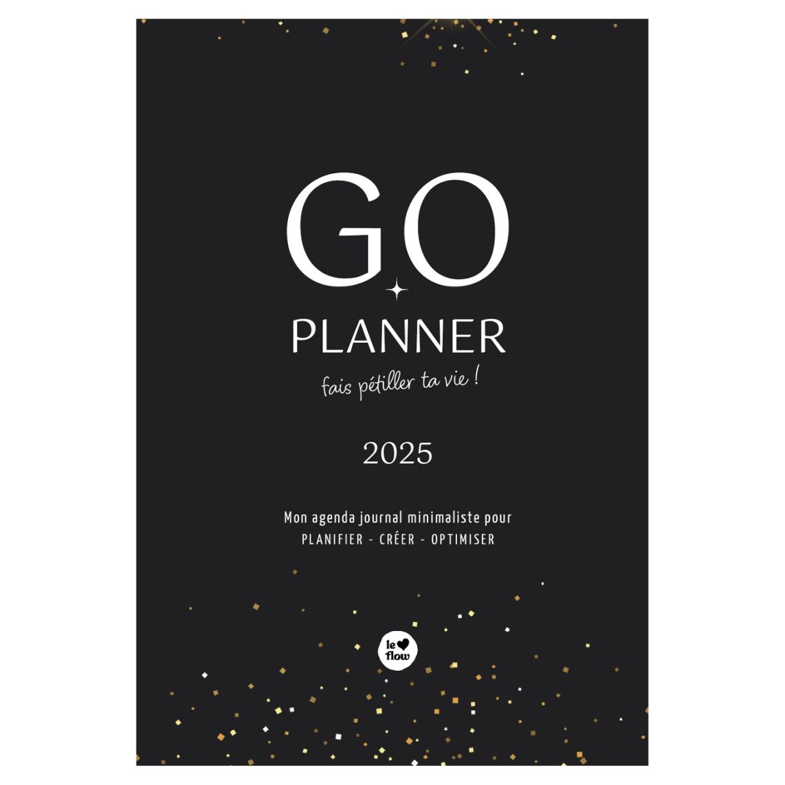 2025 Agenda planner noir et paillettes