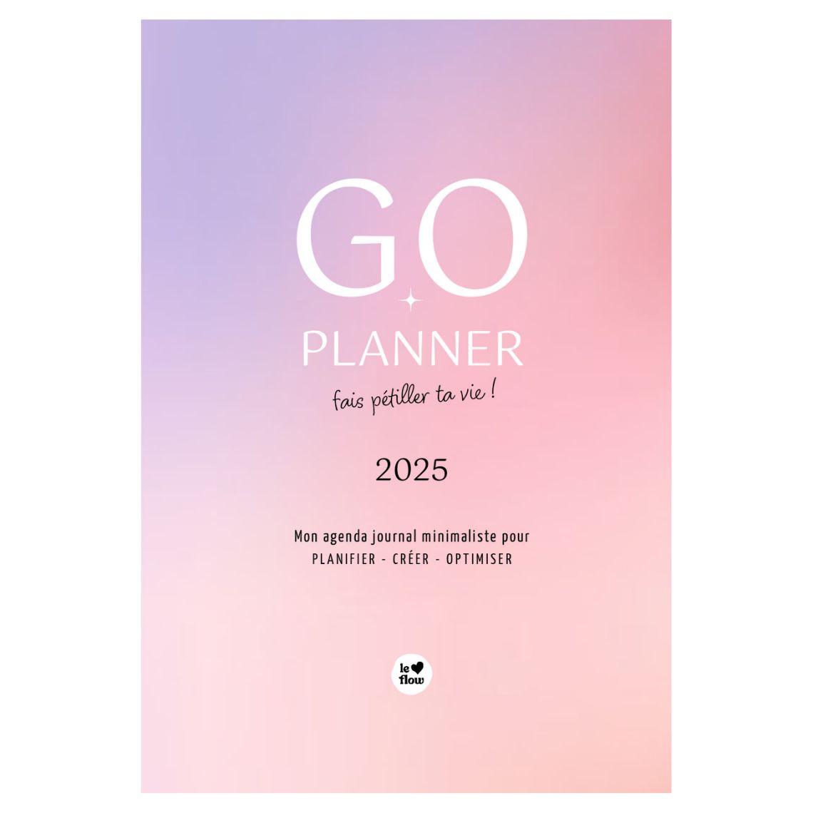 2025 Agenda planner dégradé rose