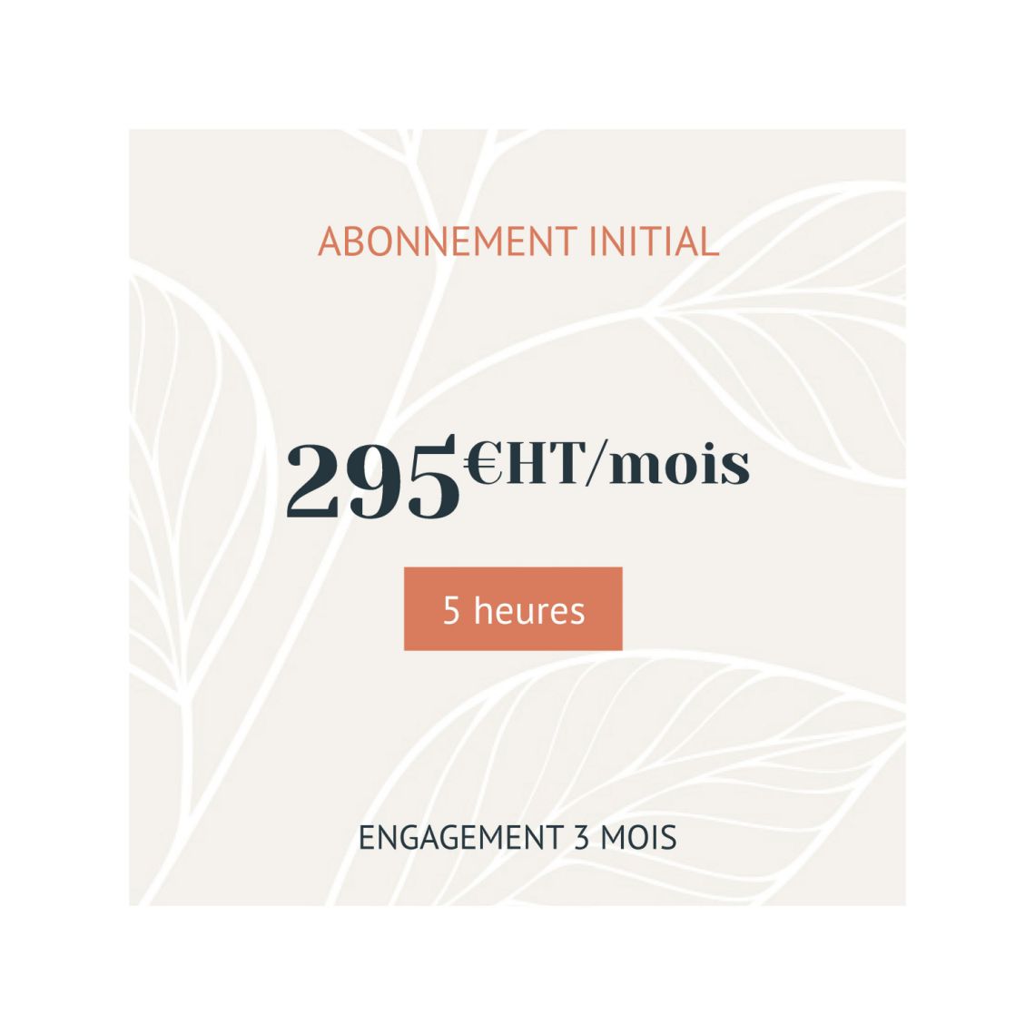 Abonnement initial - engagement 3 mois - service abonnement graphique