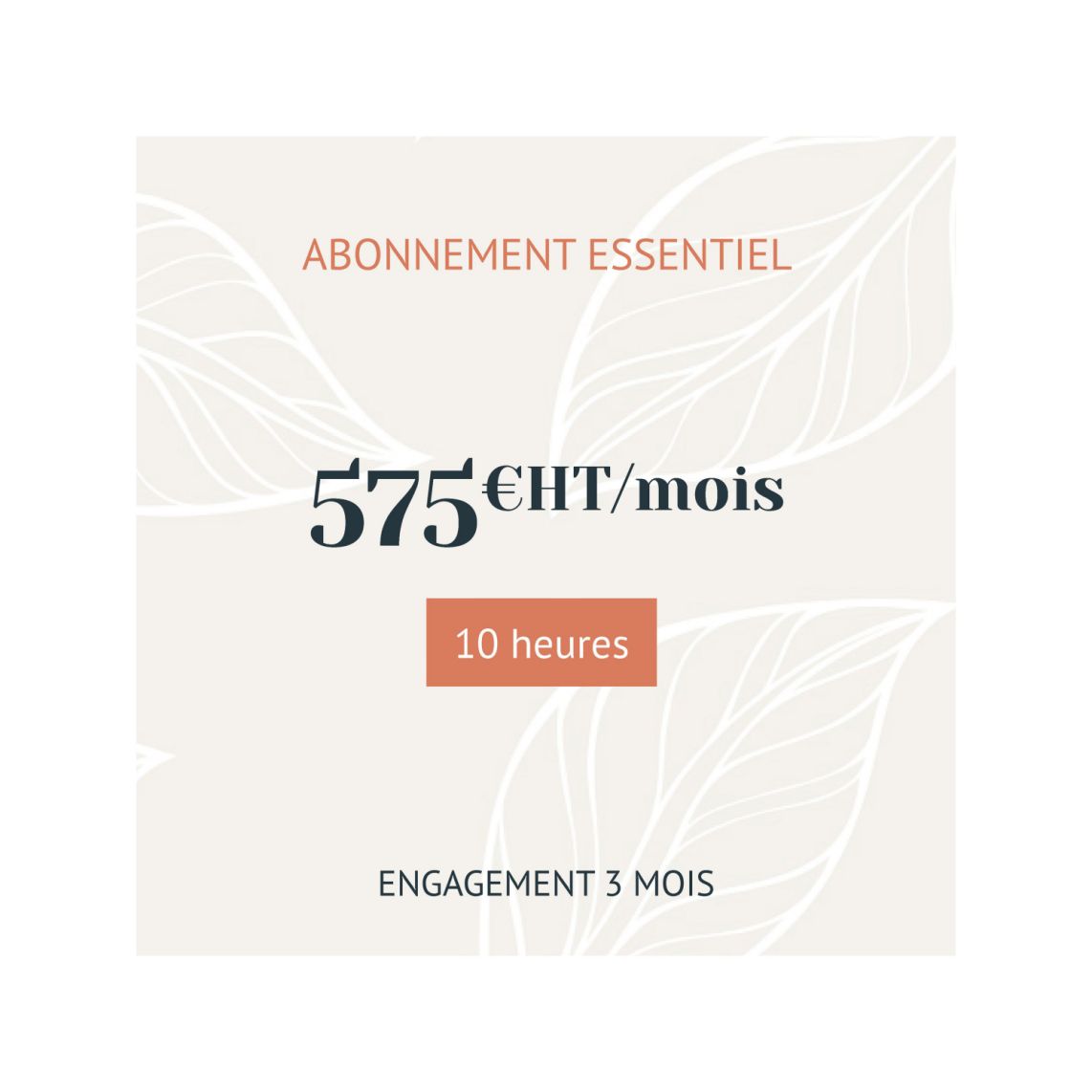 Abonnement essentiel - engagement 3 mois - service abonnement graphique