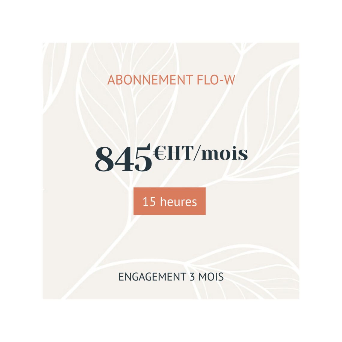 Abonnement flo-w- engagement 3 mois - service abonnement graphique