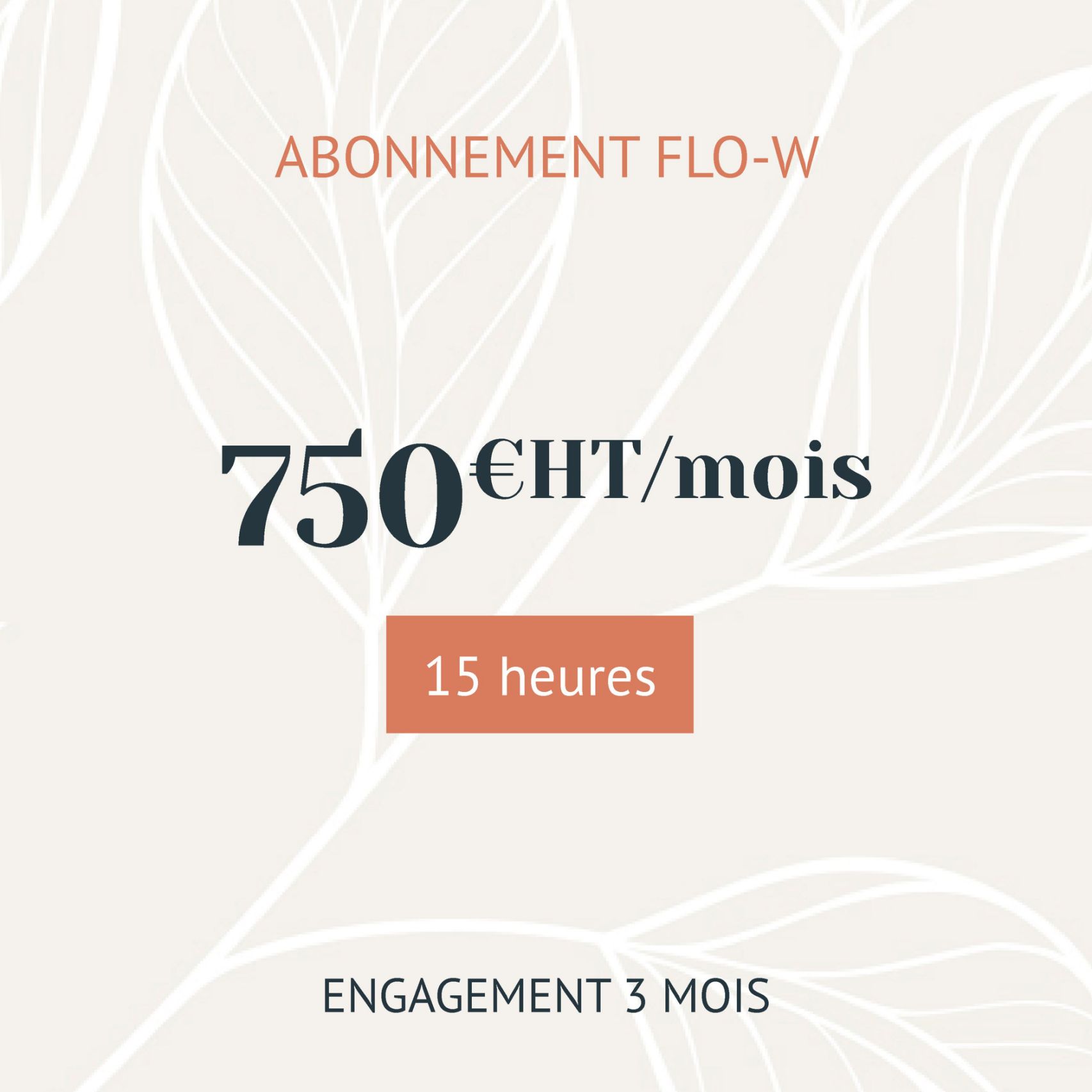 Abonnement flo-w- engagement 3 mois - service abonnement graphique
