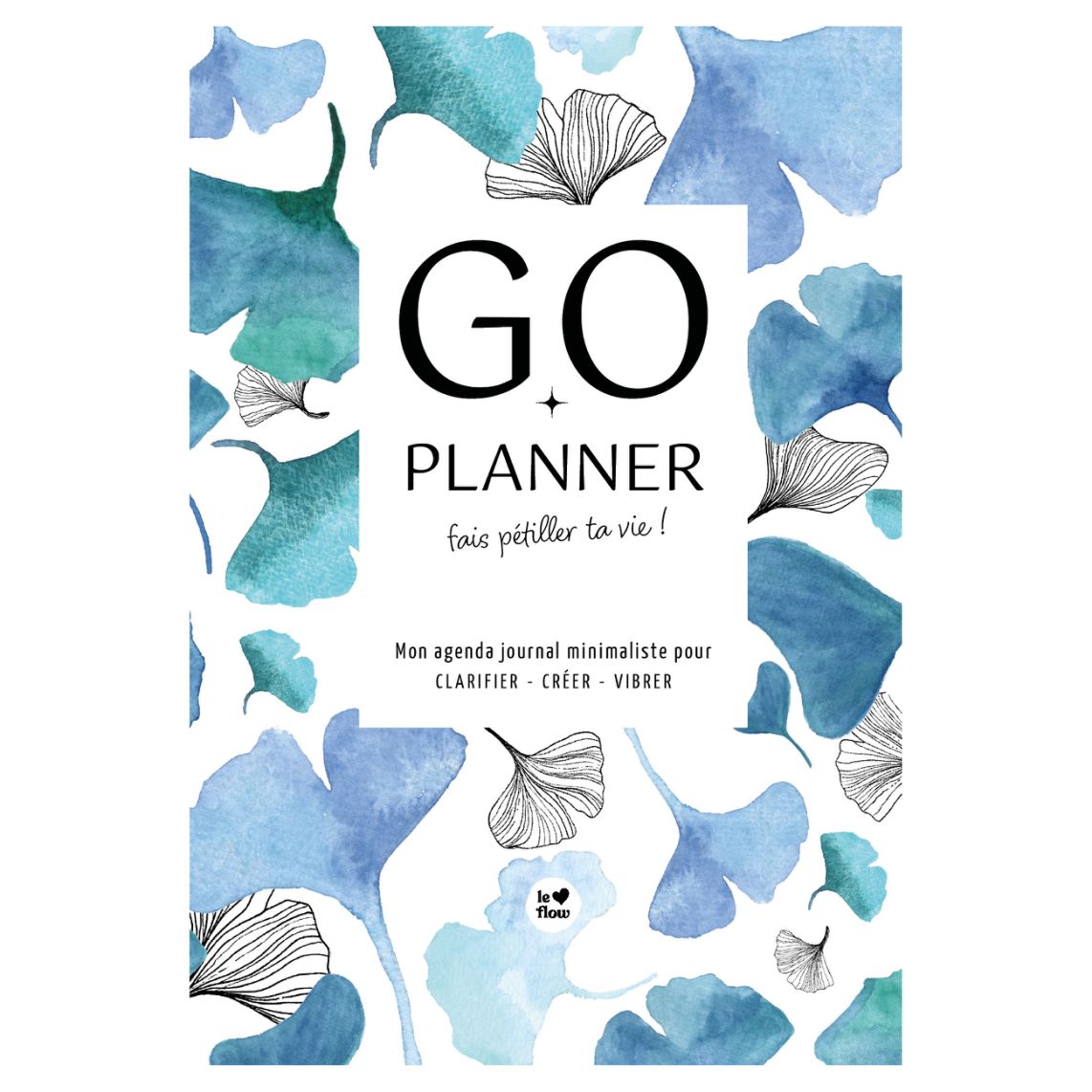 Agenda planner motif Ginkgo - non daté