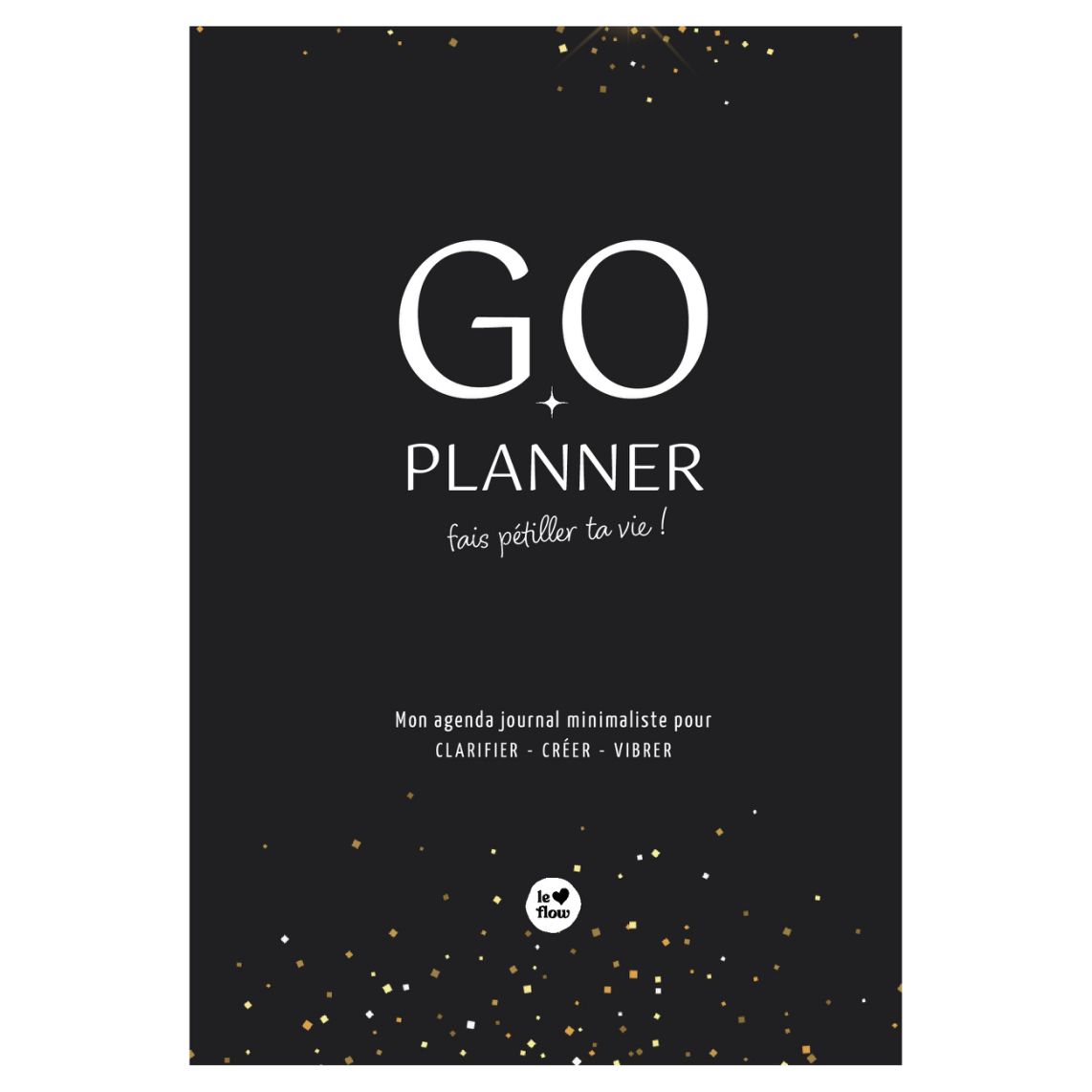 Agenda planner noir et paillettes - non daté