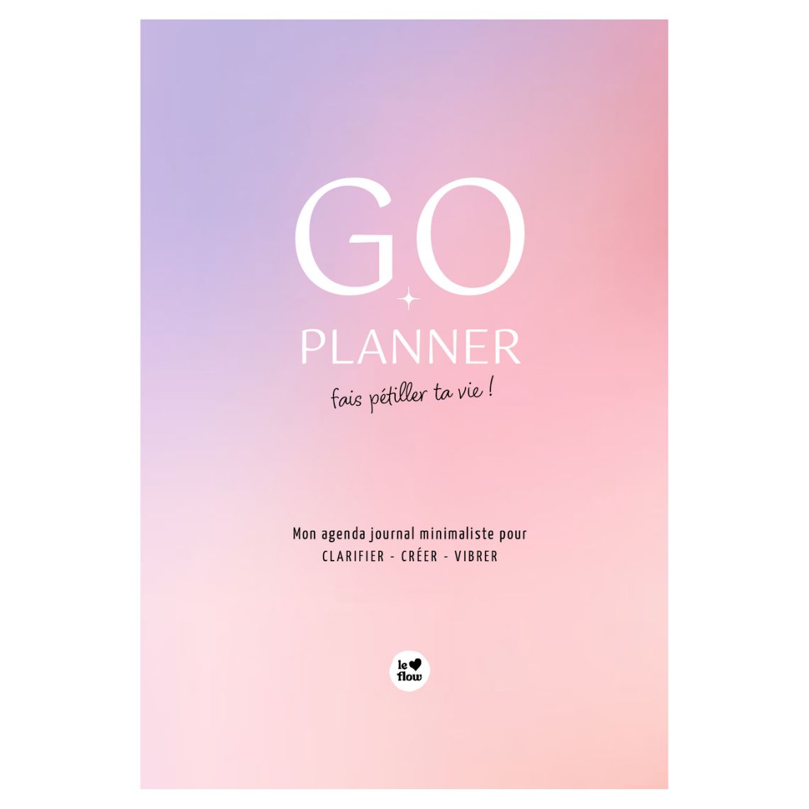 Agenda planner dégradé rose - non daté