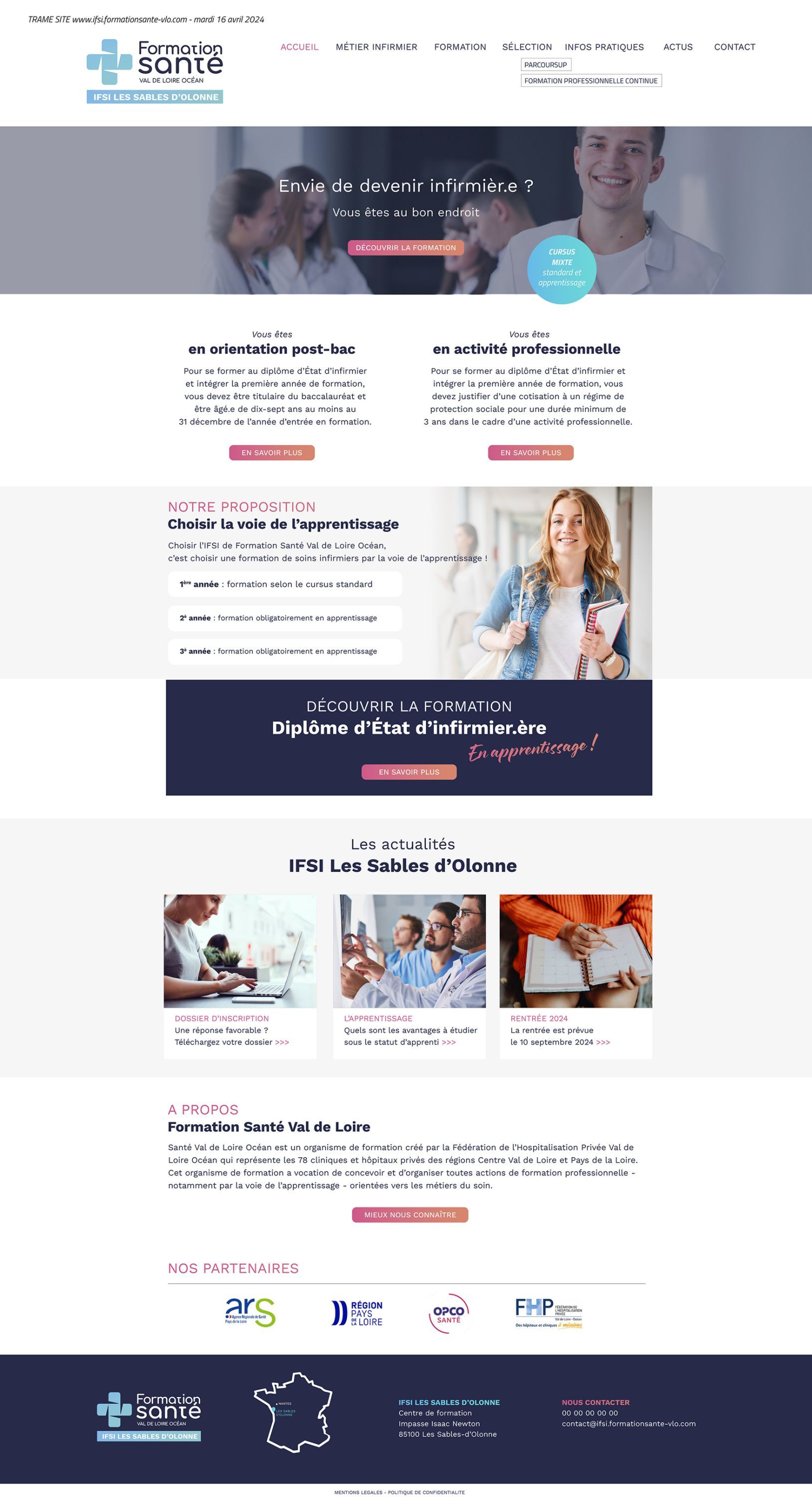 Logo, site internet, documents pour une école de formation - Le coeur flow - Florence Le Rolland