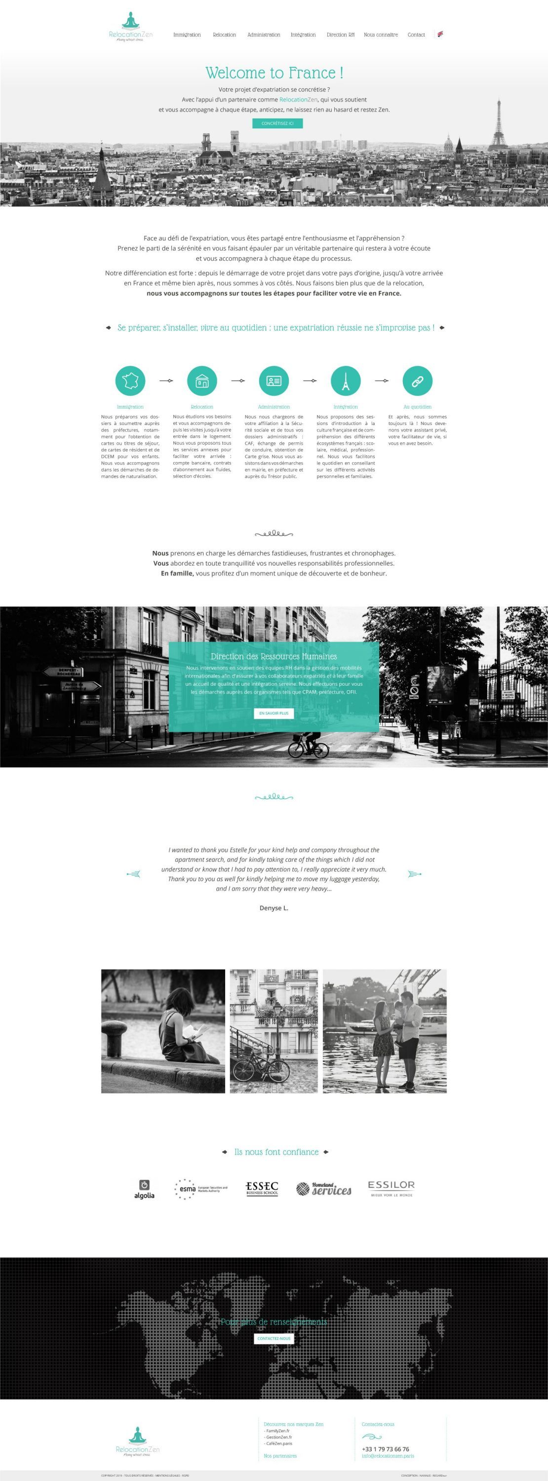 Design de l'ensemble des pages du site internet