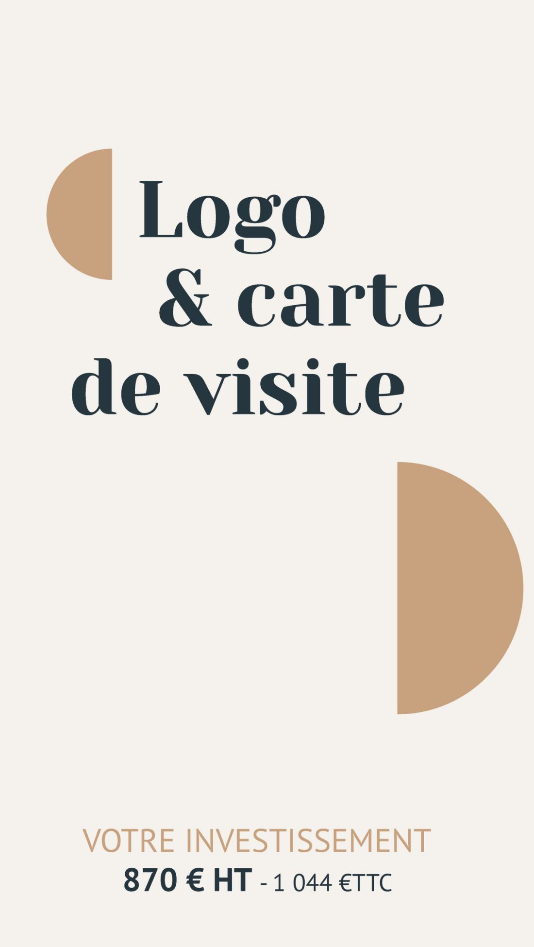 Vous souhaitez un logo avec uniquement le design de la carte de visite