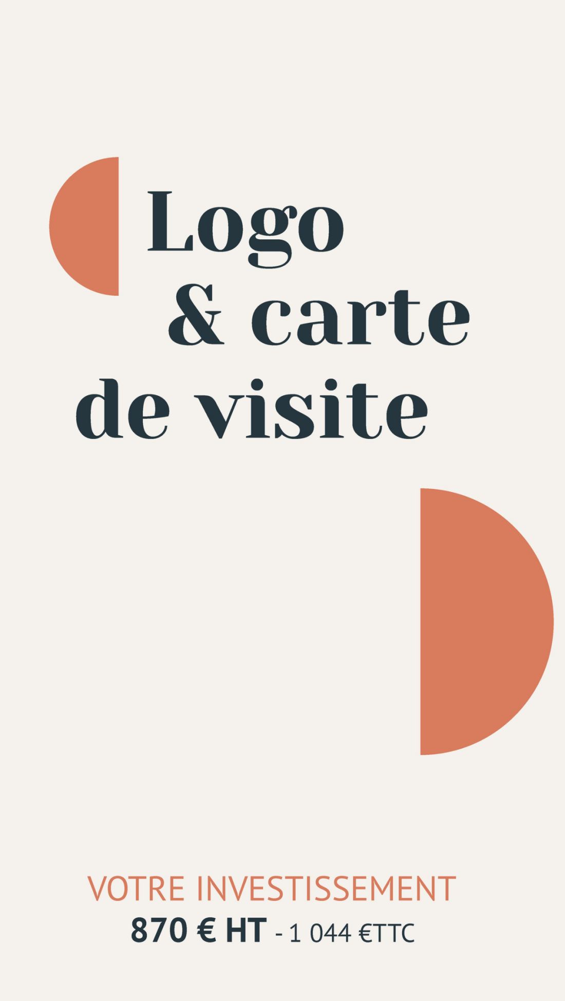 Vous souhaitez un logo avec uniquement le design de la carte de visite