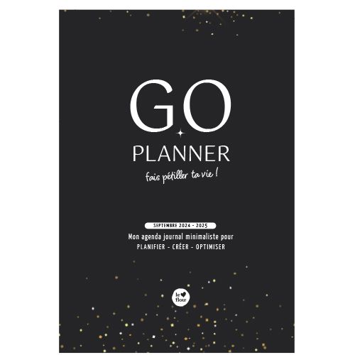 Agenda planner noir et paillettes