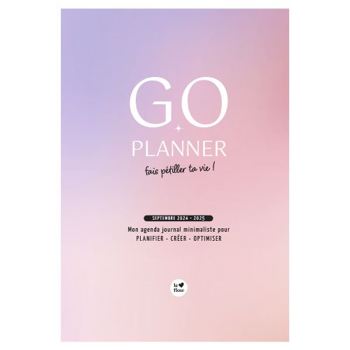 Agenda planner dégradé rose