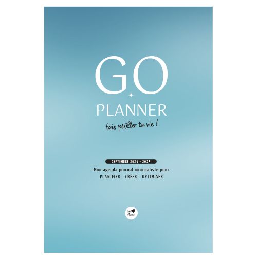 Agenda planner dégradé bleu turquoise