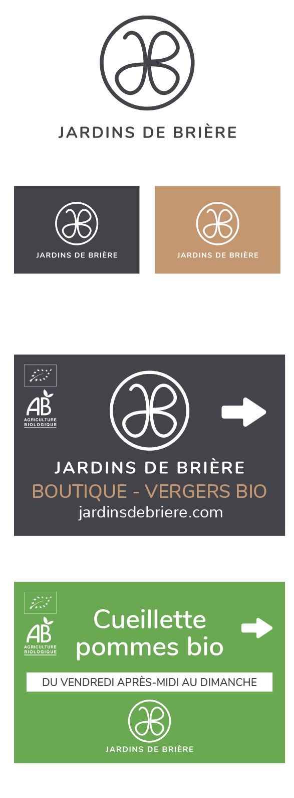 Logo et site internet pour des arboriculteurs en bio