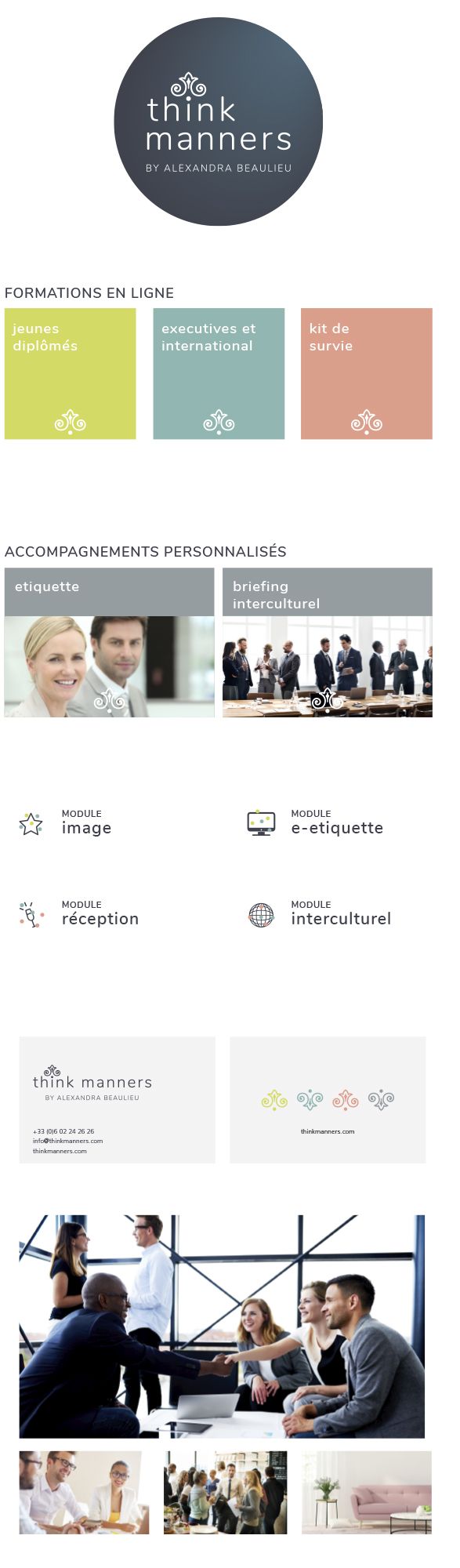 Logo et design site internet pour consultante