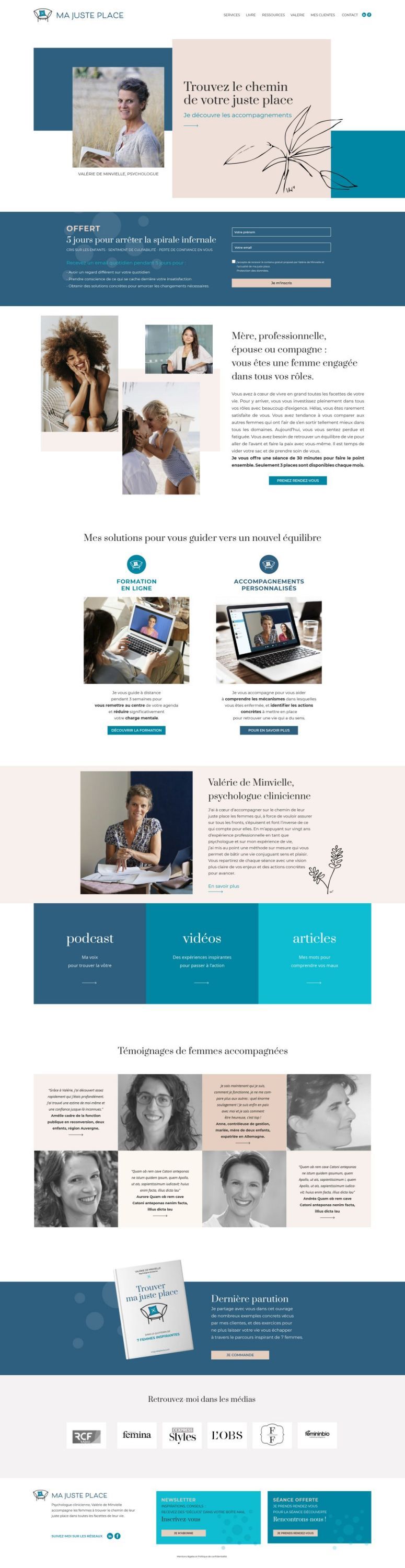 Logo et site internet pour une psychologue clinicienne