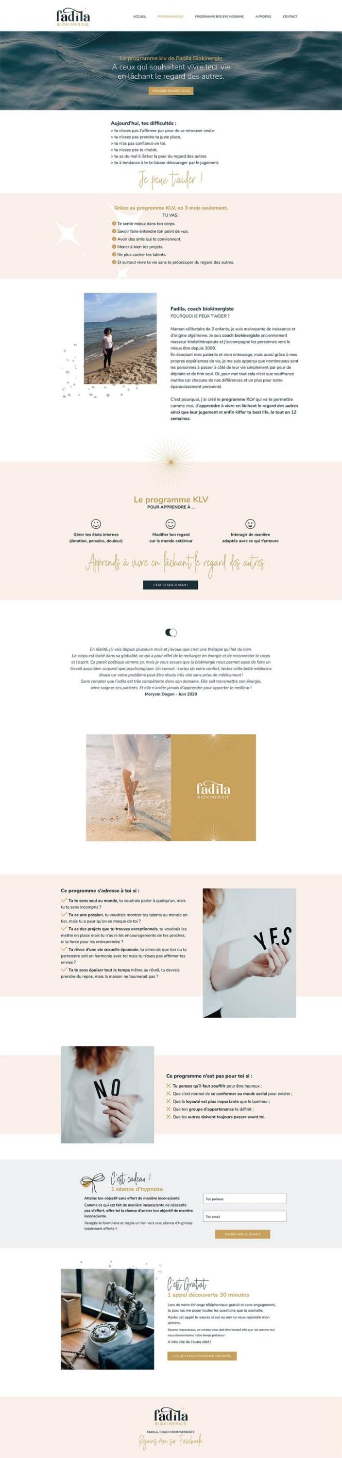 Logo et webdesign pour coach en biokinergie, Le coeur flow - Florence Le Rolland