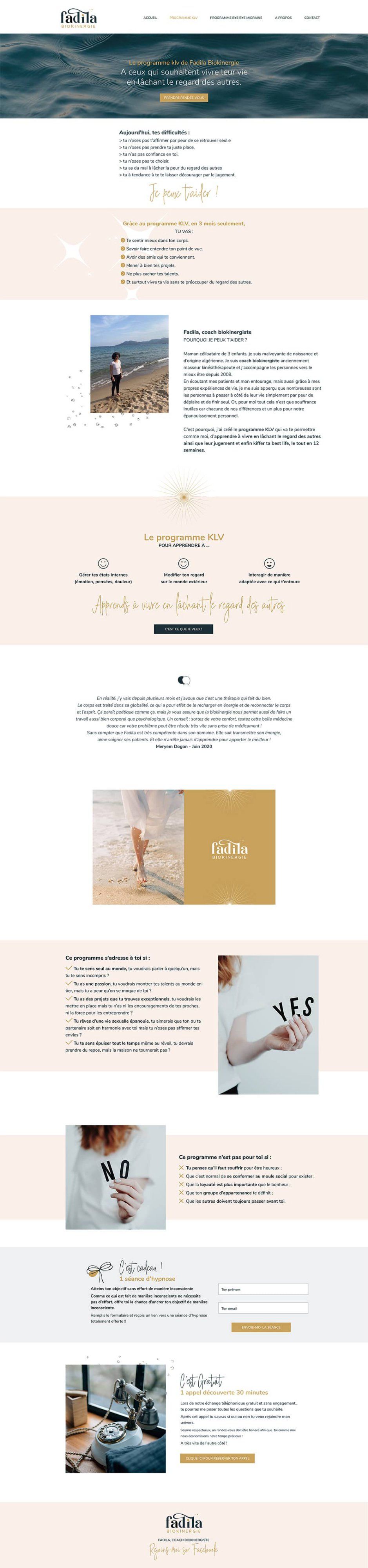 Logo et webdesign pour coach en biokinergie, Le coeur flow - Florence Le Rolland